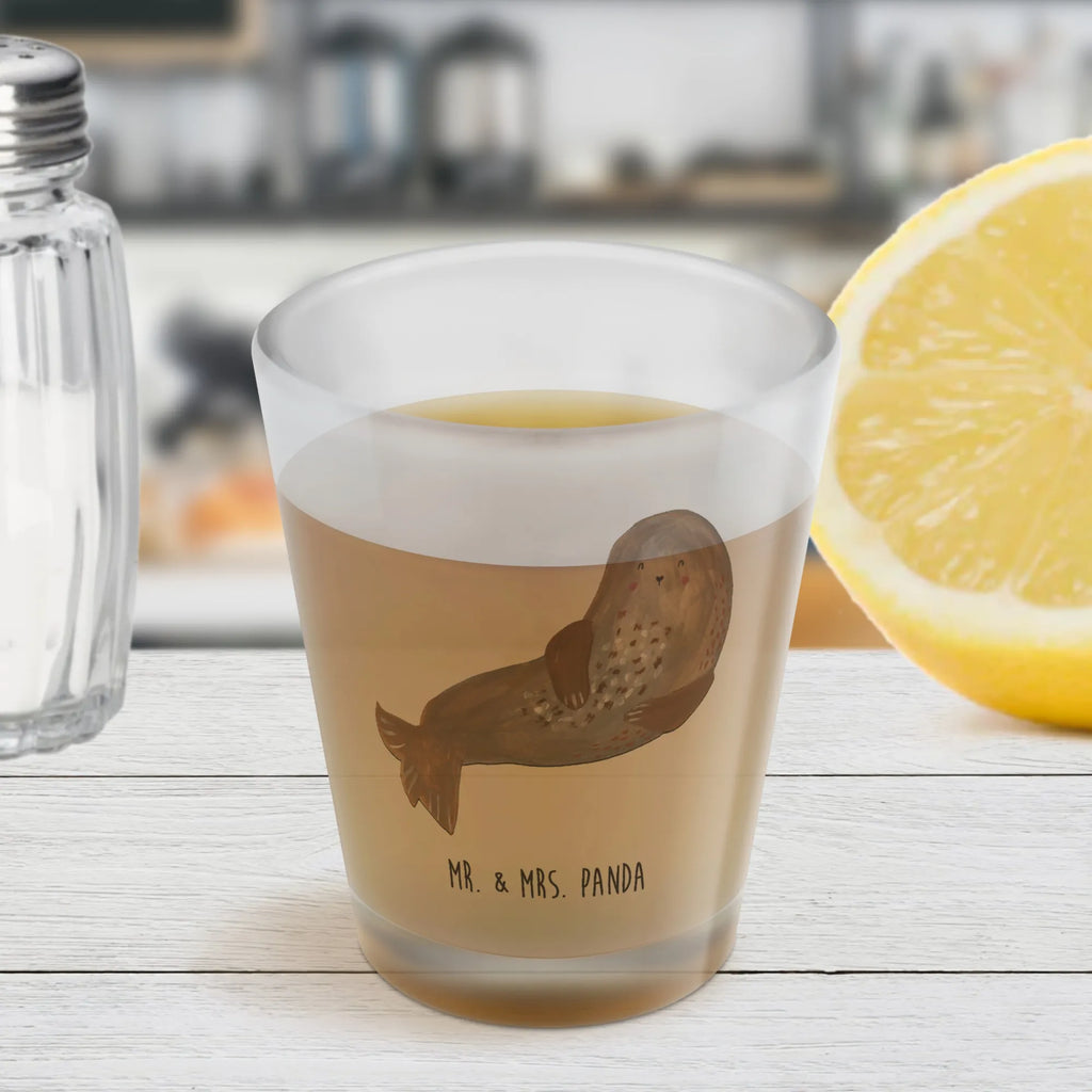 Schnapsglas Robbe Lachen Likör Glas, Shotglas, Ausgefallene Schnapsgläser, Lustige Schnapsgläser, Shot Glas, Likör Gläser, Kurzen Glas, Schnapsgläser, Likörgläser, Kurze Gläser, Likörglas, Shotgläser, Stamperl, Schnapsglas, Tiermotive, Gute Laune, lustige Sprüche, Tiere, Ostsee, Nordsee, Robben, Meerestier, Seehund, Strand, Robbe