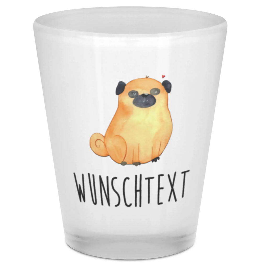 Spersonalizowany kieliszek do sznapsa Mops Pies, motyw psa, zwierzę domowe, rasa psa, miłośnik zwierząt, właściciel psa, powiedzenia