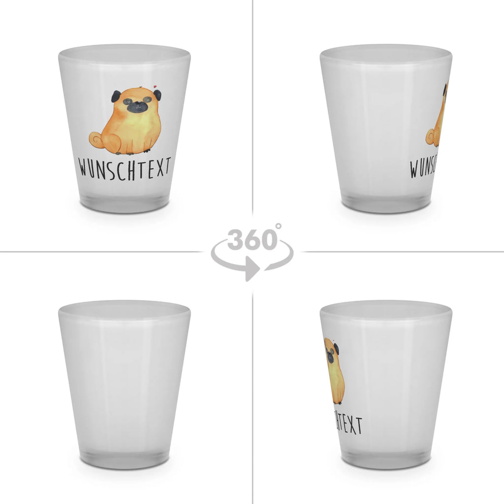 Spersonalizowany kieliszek do sznapsa Mops Pies, motyw psa, zwierzę domowe, rasa psa, miłośnik zwierząt, właściciel psa, powiedzenia