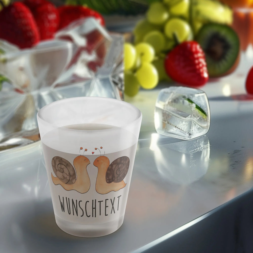 Spersonalizowany kieliszek do sznapsa Miłość ślimaków Miłość, partner, przyjaciel, przyjaciółka, mąż, żona, wesele, zaręczyny, prośba o rękę, prezent miłosny, rocznica, dzień ślubu