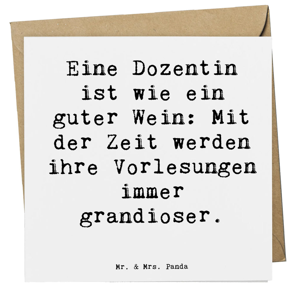 Deluxe Karte Spruch Eine Dozentin ist wie ein guter Wein: Mit der Zeit werden ihre Vorlesungen immer grandioser. Klappkarte, Geburtstagskarte, Hochzeitskarte, Hochwertige Grußkarte, Einladungskarte, Grußkarte, Glückwunschkarte, Karte, Hochwertige Klappkarte, Beruf, Ausbildung, Jubiläum, Abschied, Rente, Kollege, Kollegin, Geschenk, Schenken, Arbeitskollege, Mitarbeiter, Firma, Danke, Dankeschön