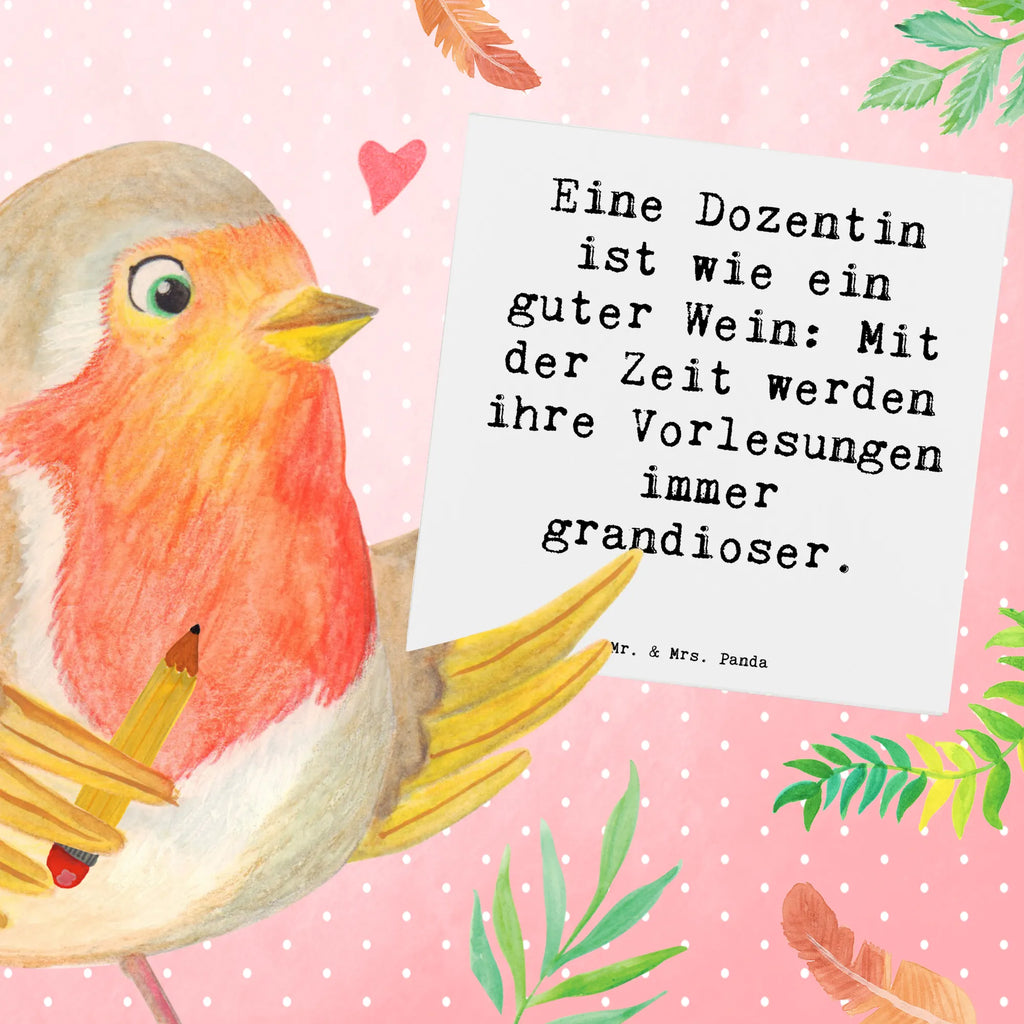 Deluxe Karte Spruch Eine Dozentin ist wie ein guter Wein: Mit der Zeit werden ihre Vorlesungen immer grandioser. Klappkarte, Geburtstagskarte, Hochzeitskarte, Hochwertige Grußkarte, Einladungskarte, Grußkarte, Glückwunschkarte, Karte, Hochwertige Klappkarte, Beruf, Ausbildung, Jubiläum, Abschied, Rente, Kollege, Kollegin, Geschenk, Schenken, Arbeitskollege, Mitarbeiter, Firma, Danke, Dankeschön