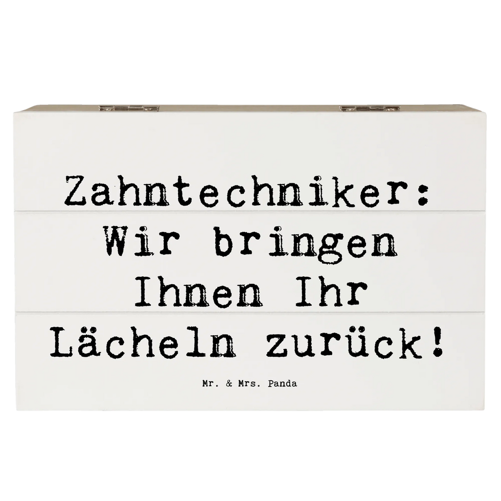 Wooden chest Saying Zahntechniker: Wir bringen Ihnen Ihr Lächeln zurück! Erinnerungskiste, Aufbewahrungsbox, Schatzkiste, Schatulle, Erinnerungsbox, Truhe, XXL, Dekokiste, Geschenkdose, Kiste, Holzkiste, Geschenkbox, Beruf, Ausbildung, Jubiläum, Abschied, Rente, Kollege, Kollegin, Geschenk, Schenken, Arbeitskollege, Mitarbeiter, Firma, Danke, Dankeschön