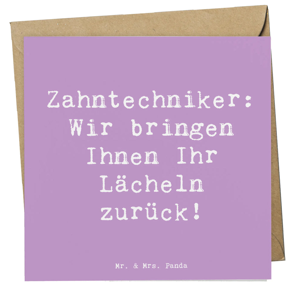 Deluxe Karte Spruch Zahntechniker: Wir bringen Ihnen Ihr Lächeln zurück! doppelkarte, Glückwunschkarte, faltkarte, Grußkarte, Klappkarte, Geschenk, Schenken, Jubiläum, Danke, Dankeschön, Beruf, Ausbildung, Abschied, Rente, Kollege, Kollegin, Arbeitskollege, Mitarbeiter, Firma