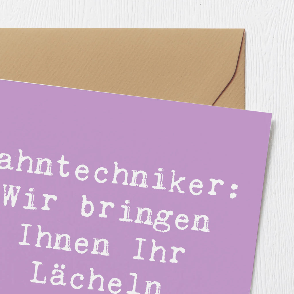 Deluxe Karte Spruch Zahntechniker: Wir bringen Ihnen Ihr Lächeln zurück! doppelkarte, Glückwunschkarte, faltkarte, Grußkarte, Klappkarte, Geschenk, Schenken, Jubiläum, Danke, Dankeschön, Beruf, Ausbildung, Abschied, Rente, Kollege, Kollegin, Arbeitskollege, Mitarbeiter, Firma