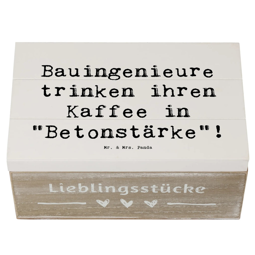 Holzkiste Spruch Bauingenieure trinken ihren Kaffee in "Betonstärke"! Truhe, Schatzkiste, Erinnerungsbox, Geschenkbox, Geschenkdose, Aufbewahrungsbox, Dekokiste, Holzkiste, Erinnerungskiste, Kiste, Schatulle, XXL, Beruf, Ausbildung, Jubiläum, Abschied, Rente, Kollege, Kollegin, Geschenk, Schenken, Arbeitskollege, Mitarbeiter, Firma, Danke, Dankeschön