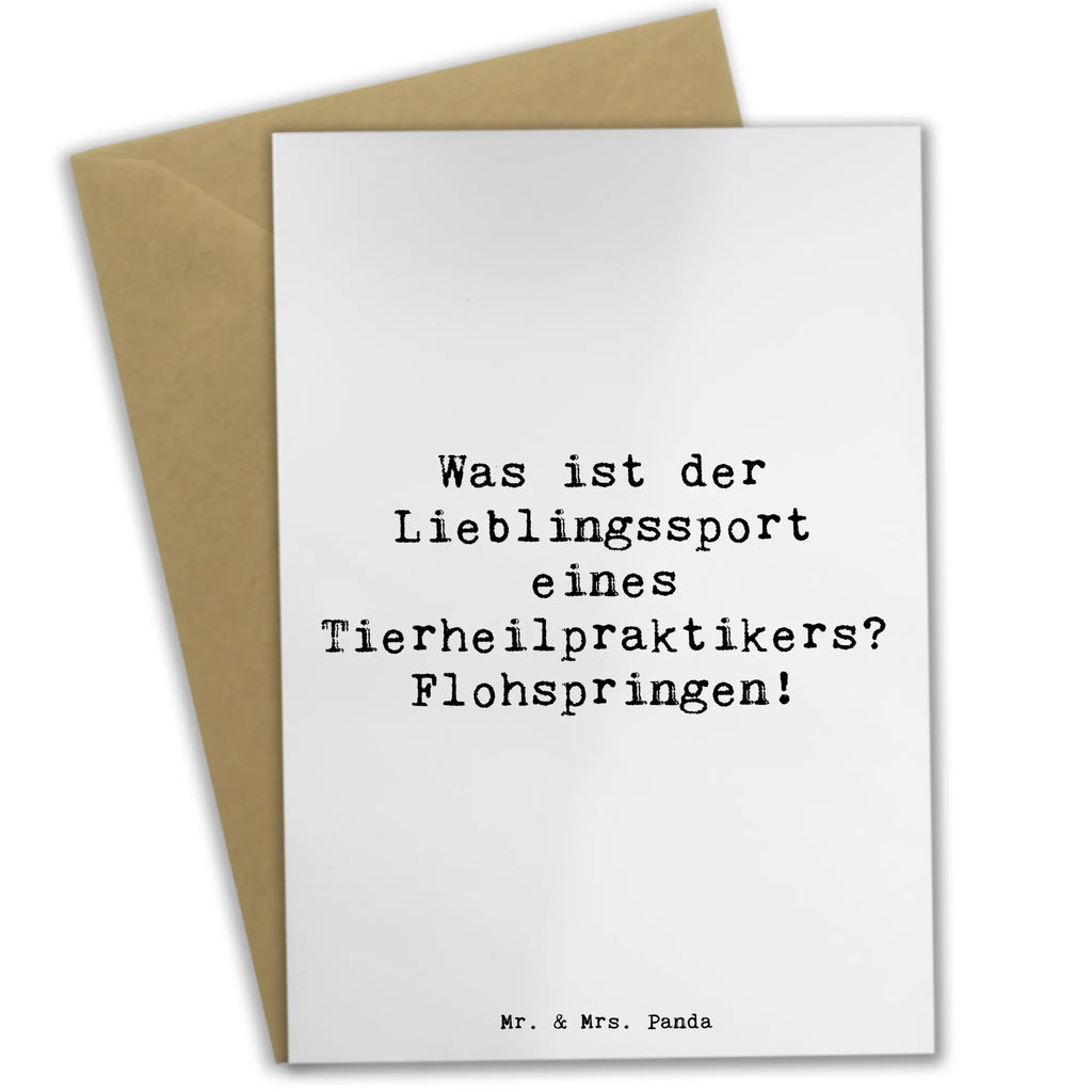 Greetings card Saying Was ist der Lieblingssport eines Tierheilpraktikers? Flohspringen! Hochzeitskarte, Glückwunschkarte, Karte, Ansichtskarten, Klappkarte, Einladungskarte, Geburtstagskarte, Grußkarte, Beruf, Ausbildung, Jubiläum, Abschied, Rente, Kollege, Kollegin, Geschenk, Schenken, Arbeitskollege, Mitarbeiter, Firma, Danke, Dankeschön