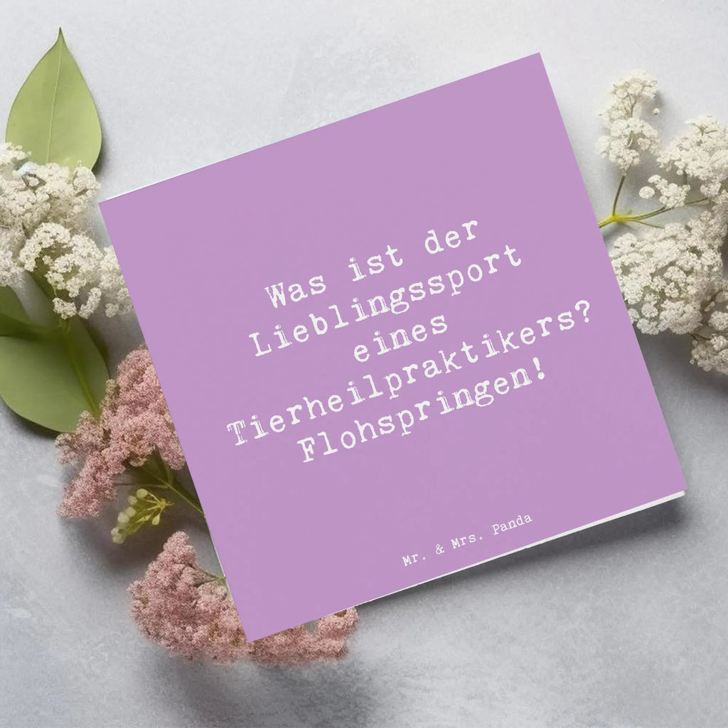 Deluxe Card Saying Was ist der Lieblingssport eines Tierheilpraktikers? Flohspringen! Einladungskarte, Geburtstagskarte, Karte, Hochwertige Grußkarte, Grußkarte, Hochwertige Klappkarte, Klappkarte, Hochzeitskarte, Glückwunschkarte, Beruf, Ausbildung, Jubiläum, Abschied, Rente, Kollege, Kollegin, Geschenk, Schenken, Arbeitskollege, Mitarbeiter, Firma, Danke, Dankeschön