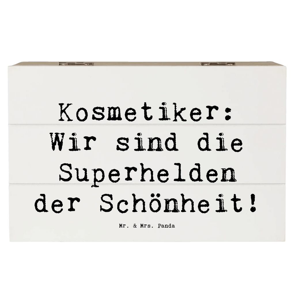 Wooden chest Saying Kosmetiker: Wir sind die Superhelden der Schönheit! Aufbewahrungsbox, Kiste, Erinnerungsbox, Schatulle, Geschenkbox, XXL, Truhe, Holzkiste, Geschenkdose, Erinnerungskiste, Dekokiste, Schatzkiste, Beruf, Ausbildung, Jubiläum, Abschied, Rente, Kollege, Kollegin, Geschenk, Schenken, Arbeitskollege, Mitarbeiter, Firma, Danke, Dankeschön