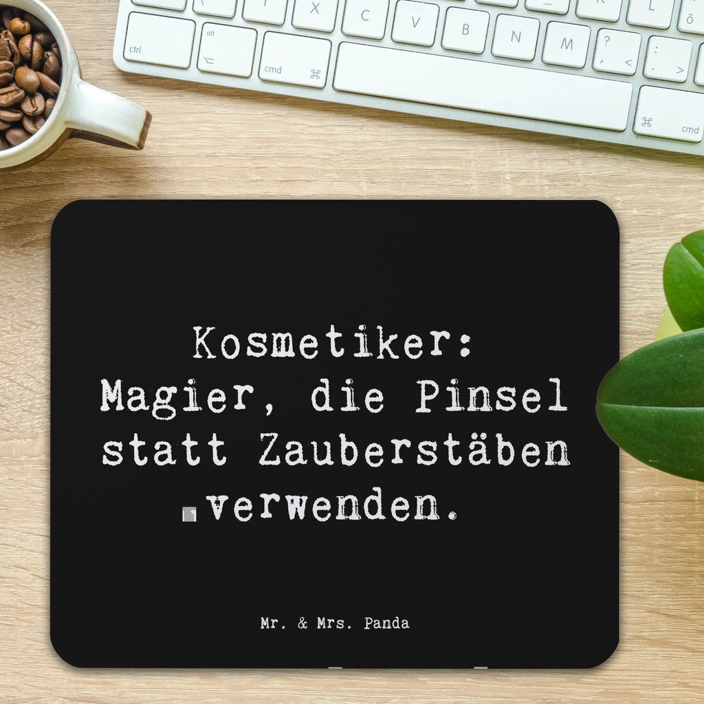 Mouse mat Saying Kosmetiker: Magier, die Pinsel statt Zauberstäben verwenden. Büroausstattung, Mousepad, Arbeitszimmer, Computer zubehör, Designer Mauspad, PC Zubehör, Mauspad Büro, Einzigartiges Mauspad, Mauspad, Mausunterlage, Beruf, Ausbildung, Jubiläum, Abschied, Rente, Kollege, Kollegin, Geschenk, Schenken, Arbeitskollege, Mitarbeiter, Firma, Danke, Dankeschön