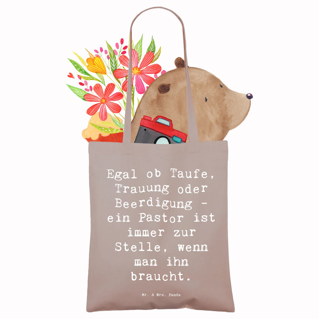 Tote bag Saying Egal ob Taufe, Trauung oder Beerdigung - ein Pastor ist immer zur Stelle, wenn man ihn braucht. Beuteltasche, Beutel, Einkaufstasche, Jutebeutel, Stoffbeutel, Tasche, Shopper, Umhängetasche, Strandtasche, Schultertasche, Stofftasche, Tragetasche, Badetasche, Jutetasche, Einkaufstüte, Laptoptasche, Beruf, Ausbildung, Jubiläum, Abschied, Rente, Kollege, Kollegin, Geschenk, Schenken, Arbeitskollege, Mitarbeiter, Firma, Danke, Dankeschön
