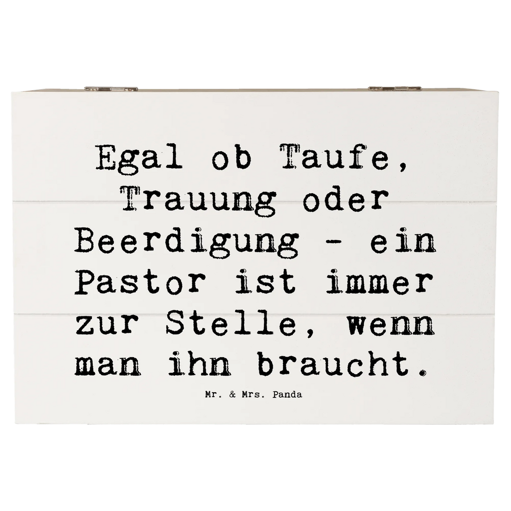Wooden chest Saying Egal ob Taufe, Trauung oder Beerdigung - ein Pastor ist immer zur Stelle, wenn man ihn braucht. Dekokiste, Schatzkiste, Erinnerungsbox, Schatulle, Geschenkdose, Truhe, XXL, Geschenkbox, Kiste, Erinnerungskiste, Holzkiste, Aufbewahrungsbox, Beruf, Ausbildung, Jubiläum, Abschied, Rente, Kollege, Kollegin, Geschenk, Schenken, Arbeitskollege, Mitarbeiter, Firma, Danke, Dankeschön