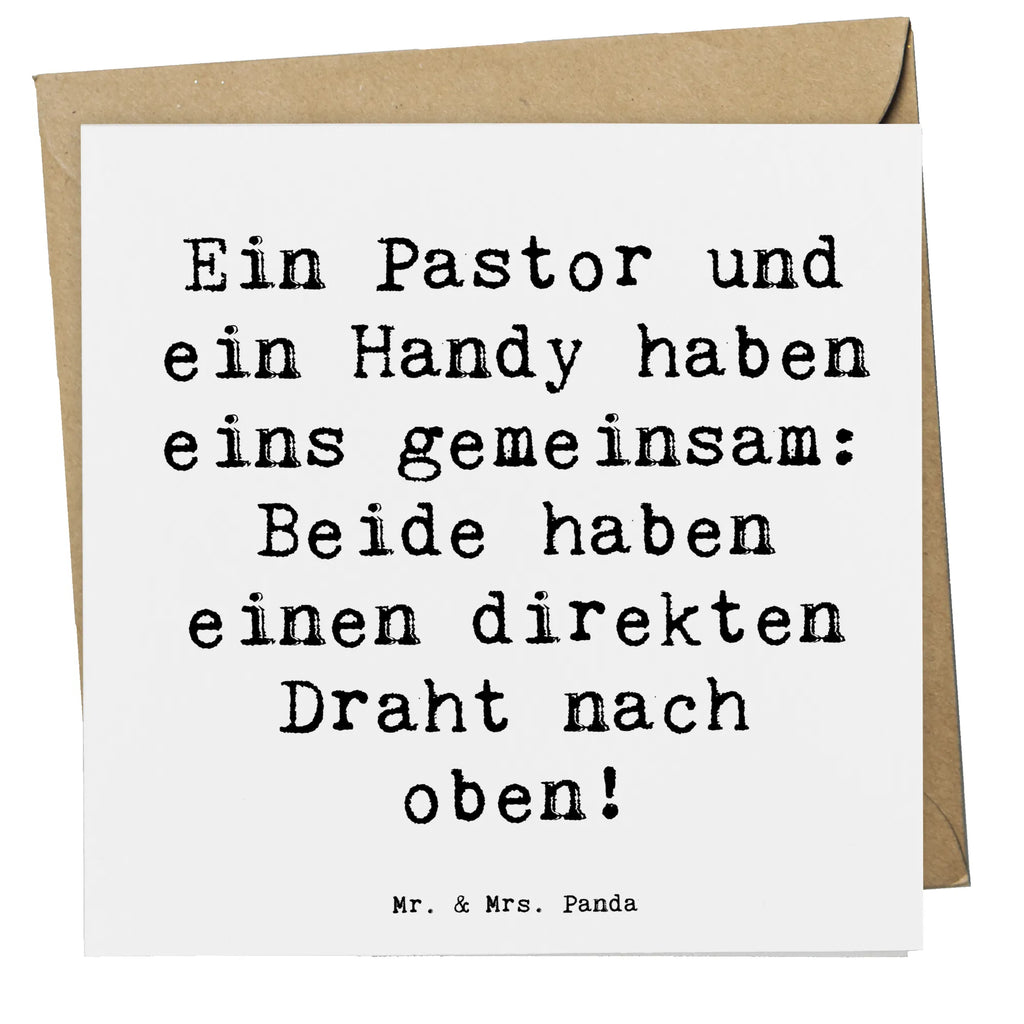 Deluxe Karte Spruch Ein Pastor und ein Handy haben eins gemeinsam: Beide haben einen direkten Draht nach oben! Einladungskarte, Hochzeitskarte, Karte, Hochwertige Klappkarte, Glückwunschkarte, Hochwertige Grußkarte, Klappkarte, Grußkarte, Geburtstagskarte, Beruf, Ausbildung, Jubiläum, Abschied, Rente, Kollege, Kollegin, Geschenk, Schenken, Arbeitskollege, Mitarbeiter, Firma, Danke, Dankeschön