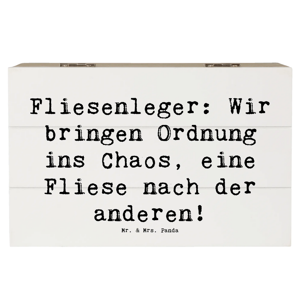 Wooden chest Saying Fliesenleger: Wir bringen Ordnung ins Chaos, eine Fliese nach der anderen! Erinnerungsbox, Schatzkiste, XXL, Geschenkdose, Geschenkbox, Kiste, Erinnerungskiste, Aufbewahrungsbox, Holzkiste, Dekokiste, Truhe, Schatulle, Beruf, Ausbildung, Jubiläum, Abschied, Rente, Kollege, Kollegin, Geschenk, Schenken, Arbeitskollege, Mitarbeiter, Firma, Danke, Dankeschön