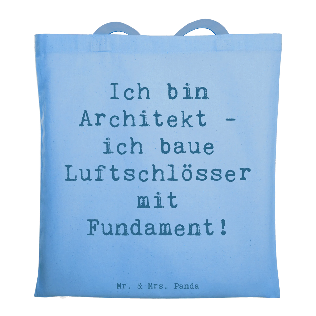 Tragetasche Spruch Ich bin Architekt - ich baue Luftschlösser mit Fundament! Stoffbeutel, Badetasche, Laptoptasche, Beuteltasche, Tasche, Jutetasche, Einkaufstasche, Einkaufstüte, Umhängetasche, Shopper, Schultertasche, Tragetasche, Beutel, Jutebeutel, Strandtasche, Stofftasche, Beruf, Ausbildung, Jubiläum, Abschied, Rente, Kollege, Kollegin, Geschenk, Schenken, Arbeitskollege, Mitarbeiter, Firma, Danke, Dankeschön