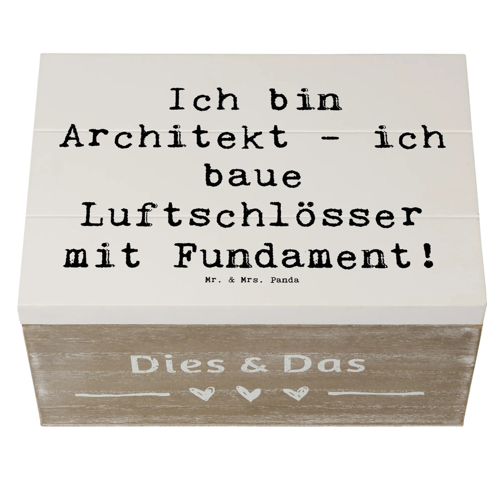 Holzkiste Spruch Ich bin Architekt - ich baue Luftschlösser mit Fundament! Truhe, Aufbewahrungsbox, Schatulle, Geschenkbox, Schatzkiste, XXL, Kiste, Holzkiste, Erinnerungskiste, Dekokiste, Erinnerungsbox, Geschenkdose, Beruf, Ausbildung, Jubiläum, Abschied, Rente, Kollege, Kollegin, Geschenk, Schenken, Arbeitskollege, Mitarbeiter, Firma, Danke, Dankeschön
