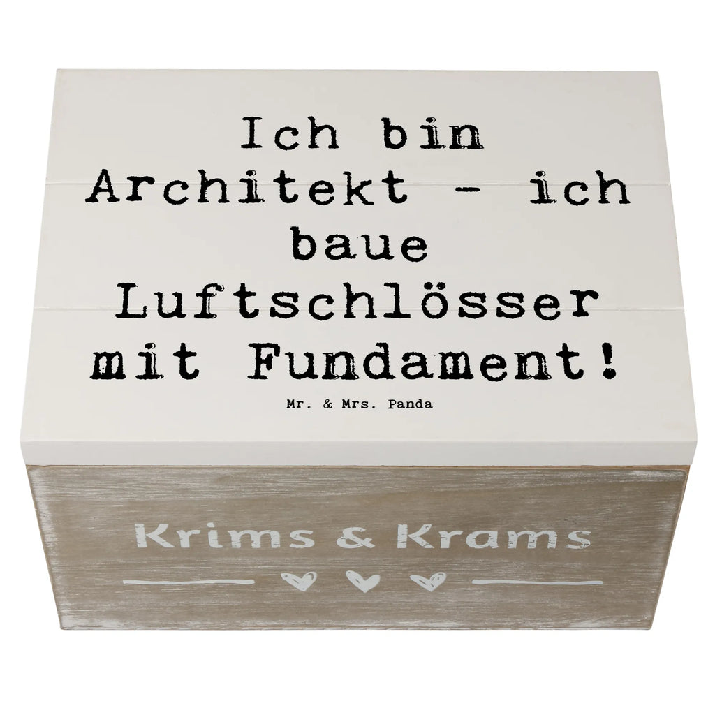 Holzkiste Spruch Ich bin Architekt - ich baue Luftschlösser mit Fundament! Truhe, Aufbewahrungsbox, Schatulle, Geschenkbox, Schatzkiste, XXL, Kiste, Holzkiste, Erinnerungskiste, Dekokiste, Erinnerungsbox, Geschenkdose, Beruf, Ausbildung, Jubiläum, Abschied, Rente, Kollege, Kollegin, Geschenk, Schenken, Arbeitskollege, Mitarbeiter, Firma, Danke, Dankeschön