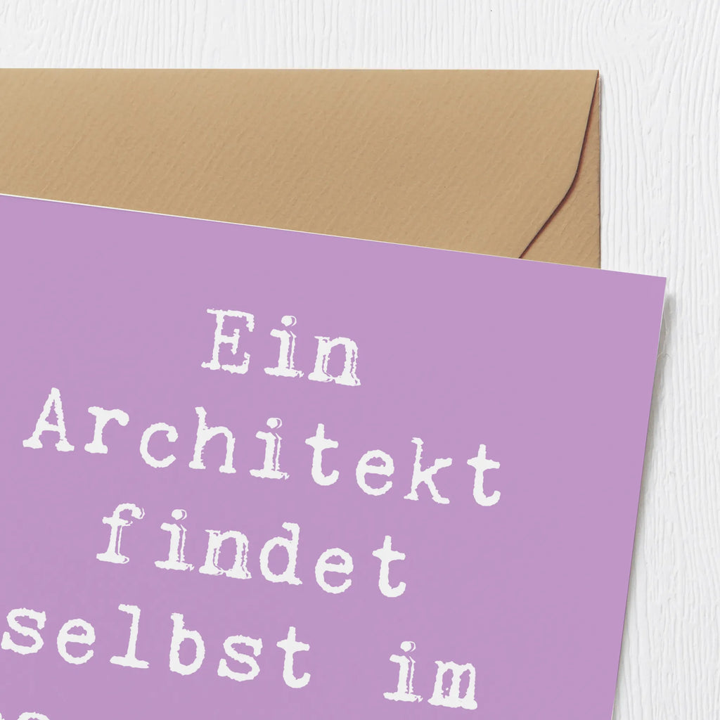 Deluxe Karte Spruch Ein Architekt findet selbst im Chaos rechte Winkel! Hochzeitskarte, Glückwunschkarte, Grußkarte, Einladungskarte, Karte, Hochwertige Klappkarte, Klappkarte, Geburtstagskarte, Hochwertige Grußkarte, Beruf, Ausbildung, Jubiläum, Abschied, Rente, Kollege, Kollegin, Geschenk, Schenken, Arbeitskollege, Mitarbeiter, Firma, Danke, Dankeschön