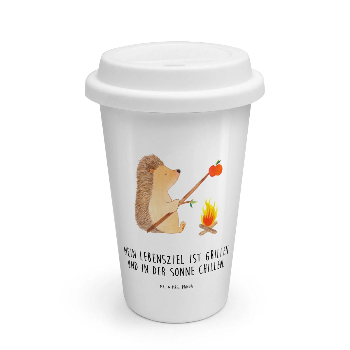 To Go Cup Hedgehog grilling card, gift ideas, gifts, small animals, cute, cute animal motives, hand drawn, funny sayings, good mood, special gifts, animal lover, goals, saying, meaning of life, unemployed