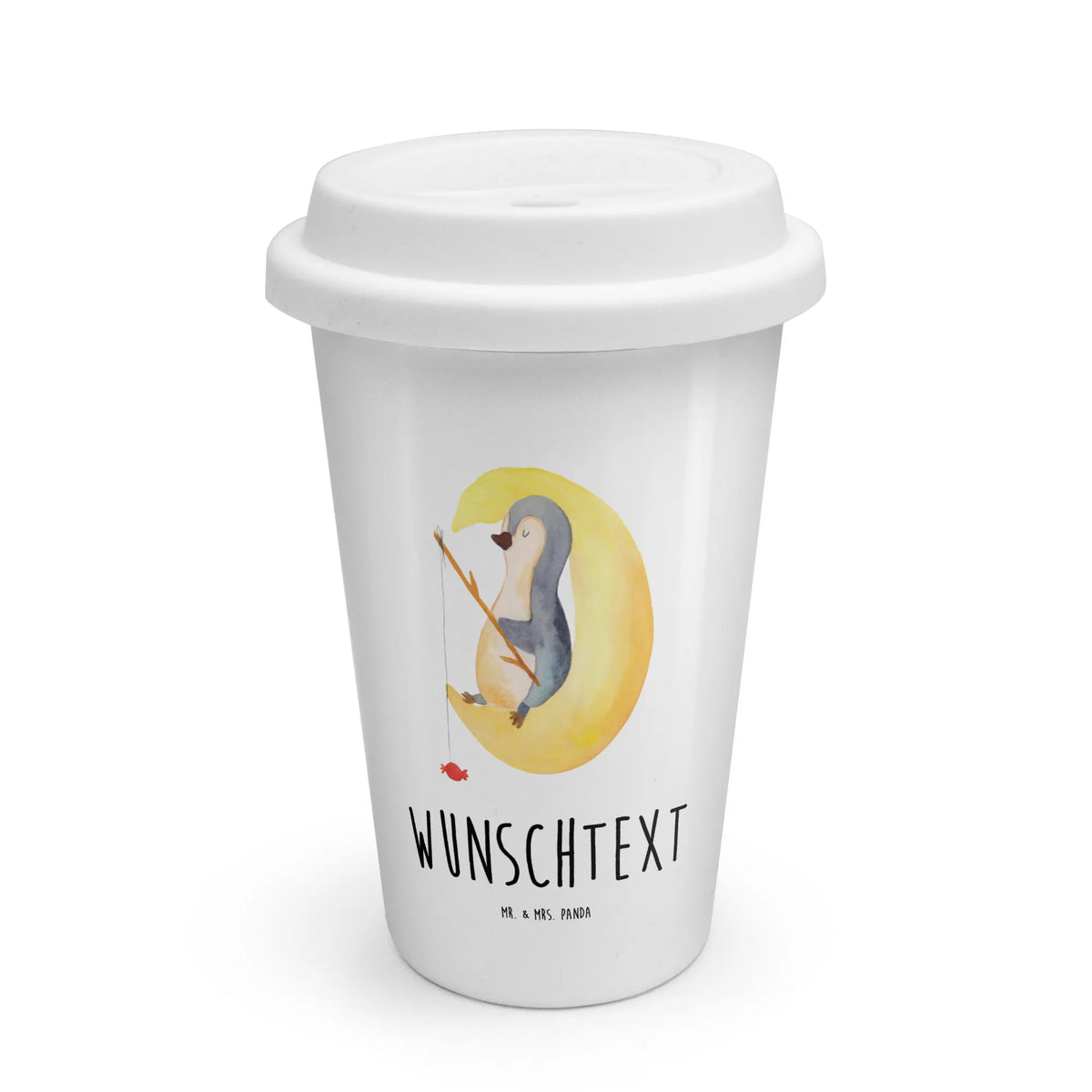 Personalisierter To Go Becher Pinguin Mond