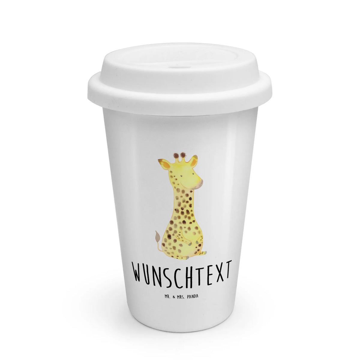 Personalized To Go Cup giraffe Satisfied Africa, Adventure