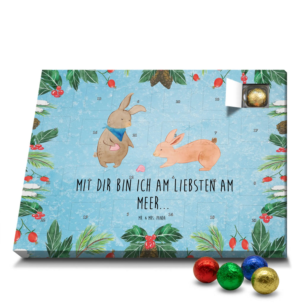 Chocolate advent calendar Bunnies with seashell Father's Day, Mother's Day, rabbits, girlfriends, collecting shells, girlfriend, shells, best friend