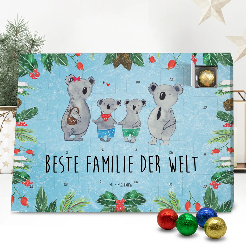 Chocolate advent calendar Koala family with two kids Father's Day, Mother's Day, family life, best family, koala bear, koala family, family time, favourite family
