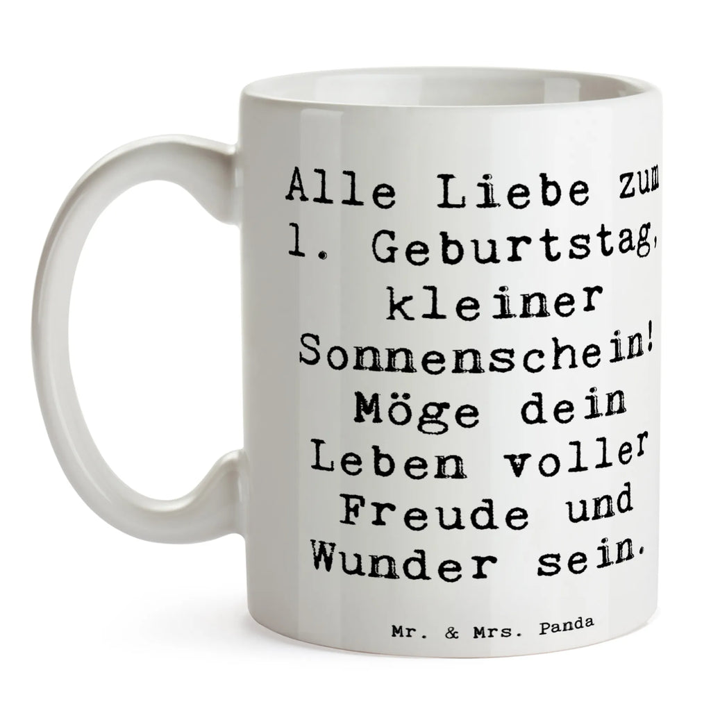 Tasse Spruch 1. Geburtstag Sonnenschein Tasse mit Motiven, Keramiktasse, Teetasse, Porzellantasse, Bürotasse, Tasse mit Zitaten, Tasse, Geschenktasse, Kaffeetasse, Geburtstag, Geburtstagsgeschenk, Geschenk