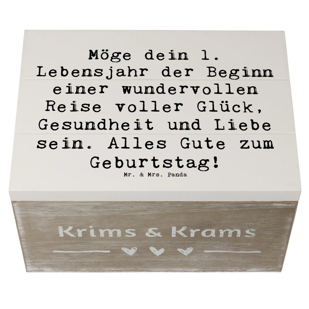 Holzkiste Spruch 1. Geburtstag Reise Geschenkbox, Dekokiste, Schatulle, Aufbewahrungsbox, Kiste, Holzkiste, Truhe, Erinnerungskiste, Erinnerungsbox, Geschenkdose, Schatzkiste, XXL, Geburtstag, Geburtstagsgeschenk, Geschenk