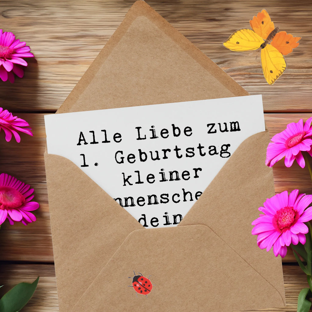 Deluxe Card Saying Alle Liebe zum 1. Geburtstag, kleiner Sonnenschein! Möge dein Leben voller Freude und Wunder sein. Klappkarte, Grußkarte, Glückwunschkarte, Hochzeitskarte, Hochwertige Grußkarte, Karte, Geburtstagskarte, Hochwertige Klappkarte, Einladungskarte, Geburtstag, Geburtstagsgeschenk, Geschenk