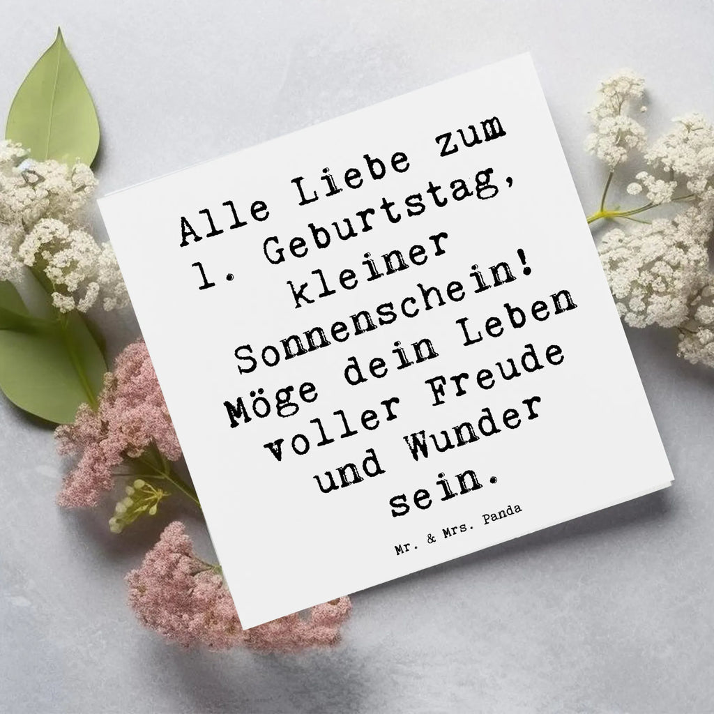 Deluxe Card Saying Alle Liebe zum 1. Geburtstag, kleiner Sonnenschein! Möge dein Leben voller Freude und Wunder sein. Klappkarte, Grußkarte, Glückwunschkarte, Hochzeitskarte, Hochwertige Grußkarte, Karte, Geburtstagskarte, Hochwertige Klappkarte, Einladungskarte, Geburtstag, Geburtstagsgeschenk, Geschenk