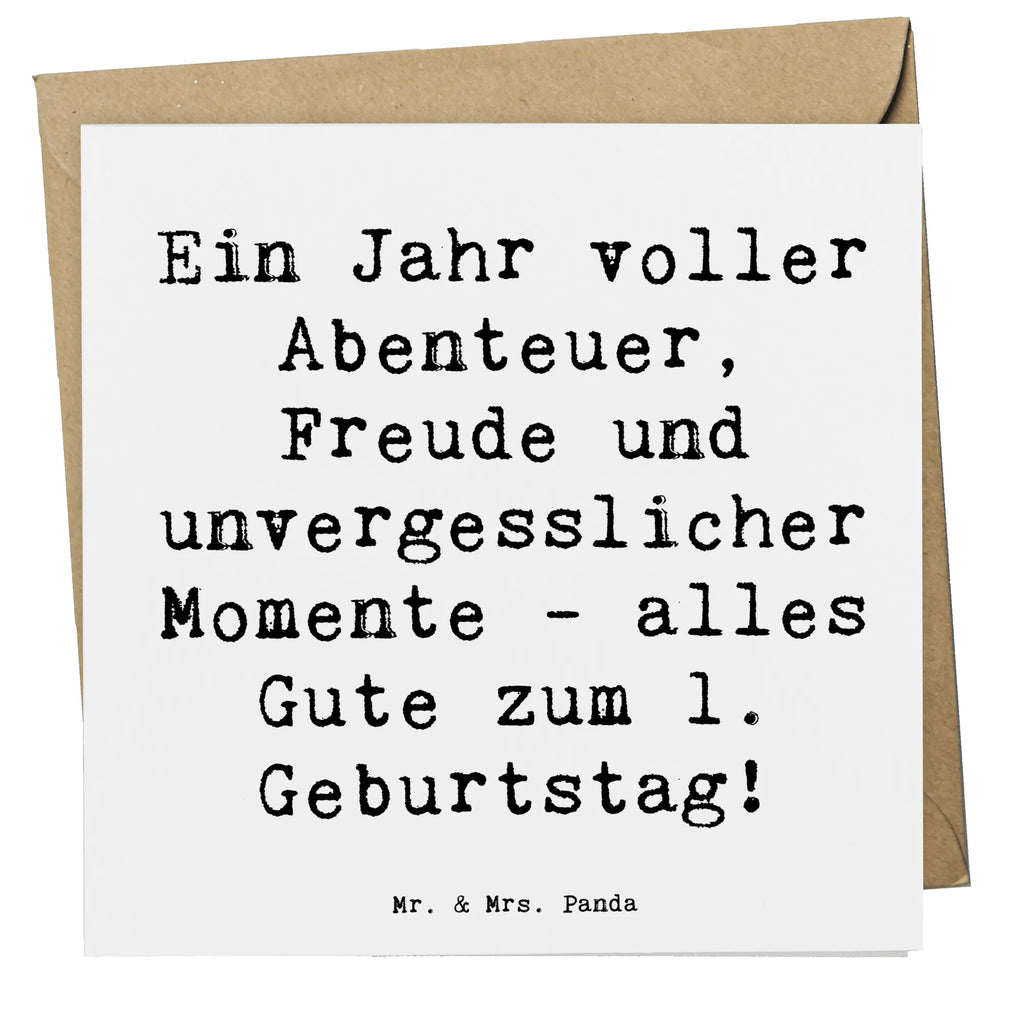 Deluxe Karte Spruch 1. Geburtstag Abenteuer Glückwunschkarte, Geburtstagskarte, Karte, Grußkarte, Hochzeitskarte, Klappkarte, Hochwertige Klappkarte, Hochwertige Grußkarte, Einladungskarte, Geburtstag, Geburtstagsgeschenk, Geschenk