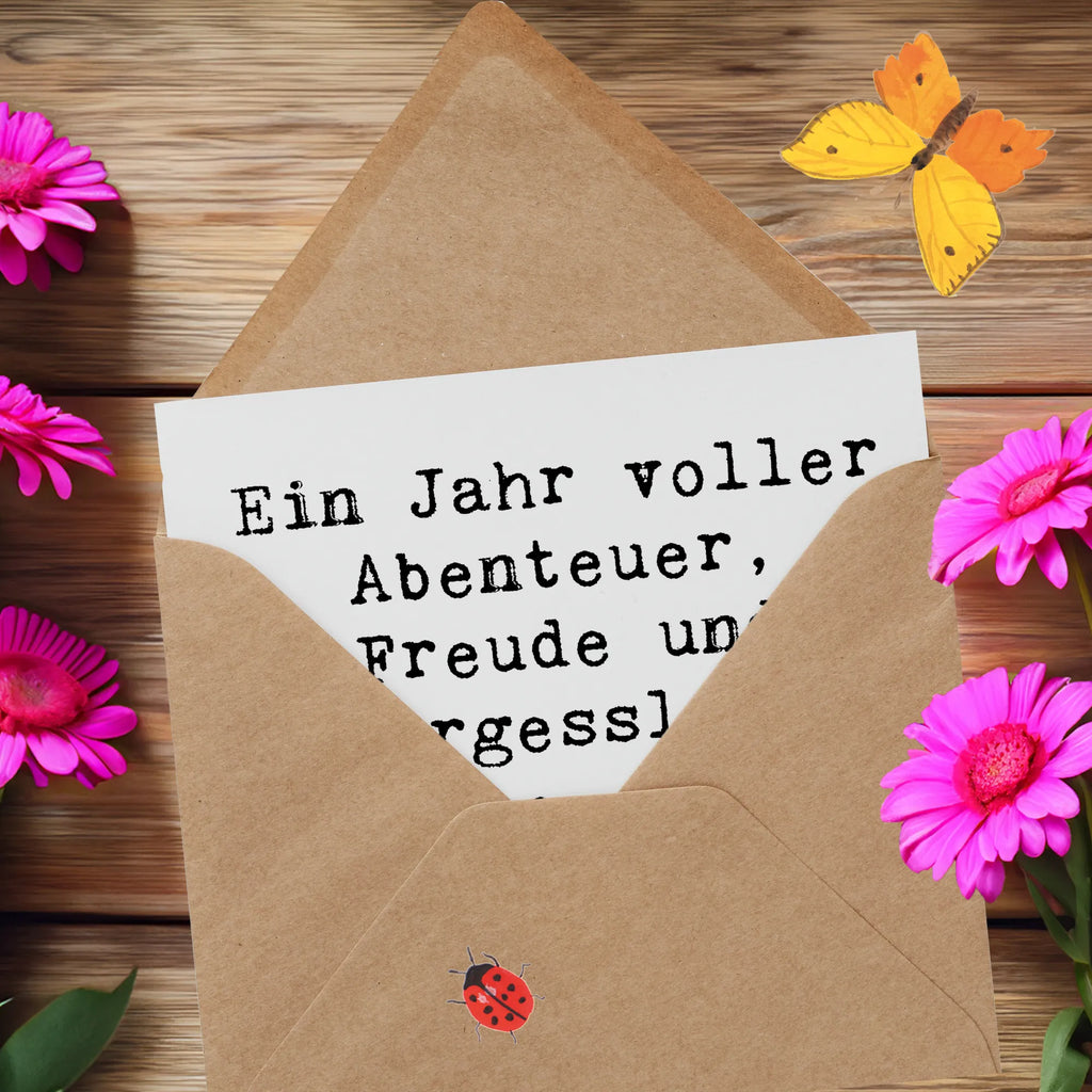 Deluxe Karte Spruch 1. Geburtstag Abenteuer Glückwunschkarte, Geburtstagskarte, Karte, Grußkarte, Hochzeitskarte, Klappkarte, Hochwertige Klappkarte, Hochwertige Grußkarte, Einladungskarte, Geburtstag, Geburtstagsgeschenk, Geschenk