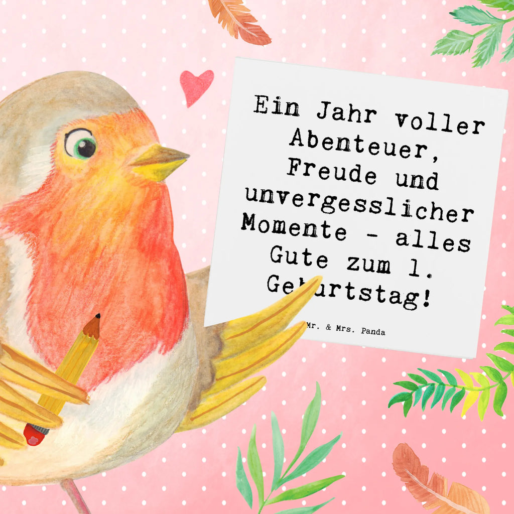 Deluxe Karte Spruch 1. Geburtstag Abenteuer Glückwunschkarte, Geburtstagskarte, Karte, Grußkarte, Hochzeitskarte, Klappkarte, Hochwertige Klappkarte, Hochwertige Grußkarte, Einladungskarte, Geburtstag, Geburtstagsgeschenk, Geschenk