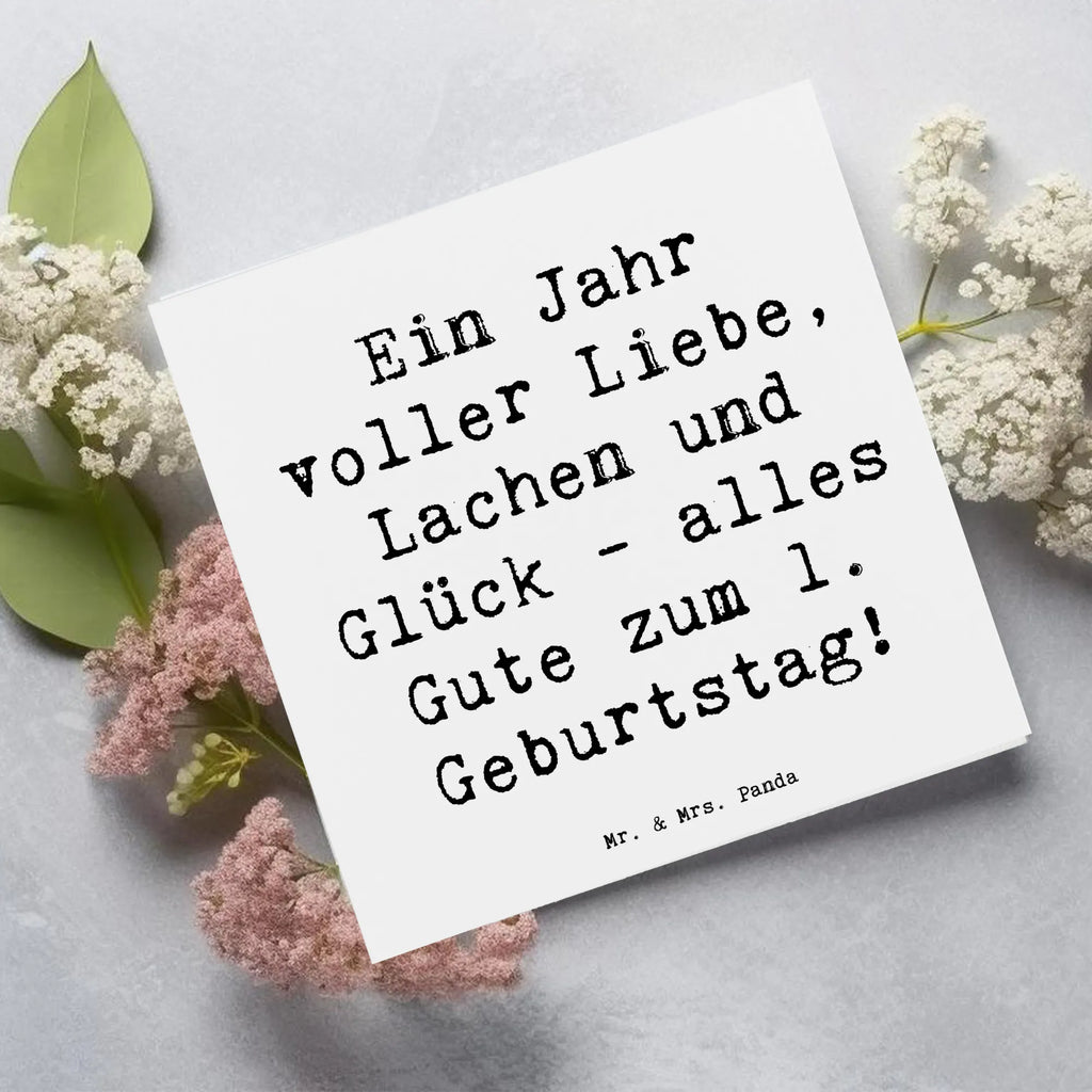 Deluxe Karte Spruch 1. Geburtstag Liebe Lachen Glück Geburtstagskarte, Karte, Hochzeitskarte, Glückwunschkarte, Hochwertige Klappkarte, Einladungskarte, Grußkarte, Klappkarte, Hochwertige Grußkarte, Geburtstag, Geburtstagsgeschenk, Geschenk