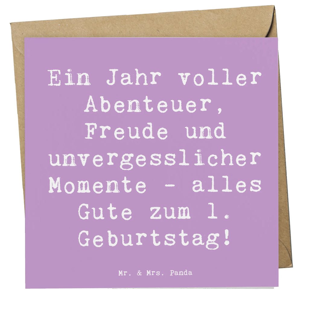 Deluxe Karte Spruch 1. Geburtstag Abenteuer Glückwunschkarte, Geburtstagskarte, Karte, Grußkarte, Hochzeitskarte, Klappkarte, Hochwertige Klappkarte, Hochwertige Grußkarte, Einladungskarte, Geburtstag, Geburtstagsgeschenk, Geschenk