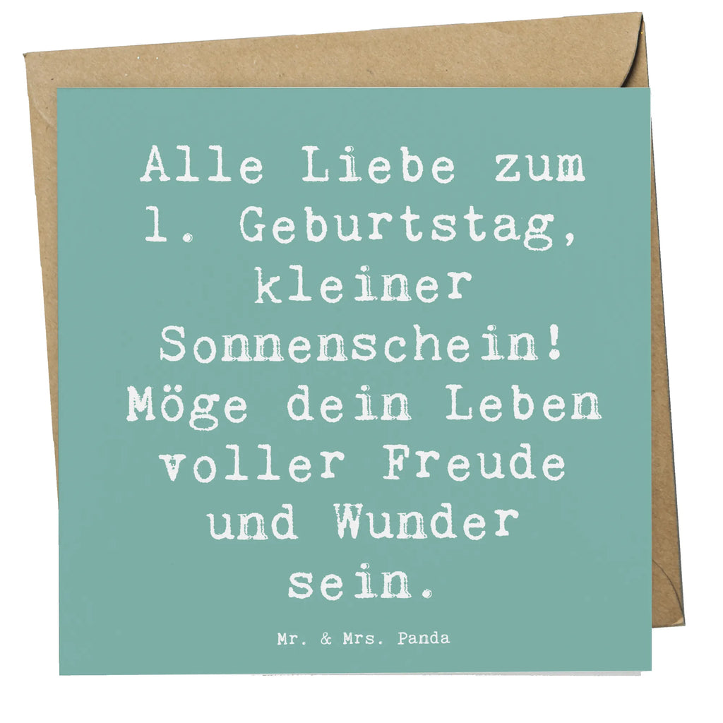 Deluxe Card Saying Alle Liebe zum 1. Geburtstag, kleiner Sonnenschein! Möge dein Leben voller Freude und Wunder sein. Klappkarte, Grußkarte, Glückwunschkarte, Hochzeitskarte, Hochwertige Grußkarte, Karte, Geburtstagskarte, Hochwertige Klappkarte, Einladungskarte, Geburtstag, Geburtstagsgeschenk, Geschenk