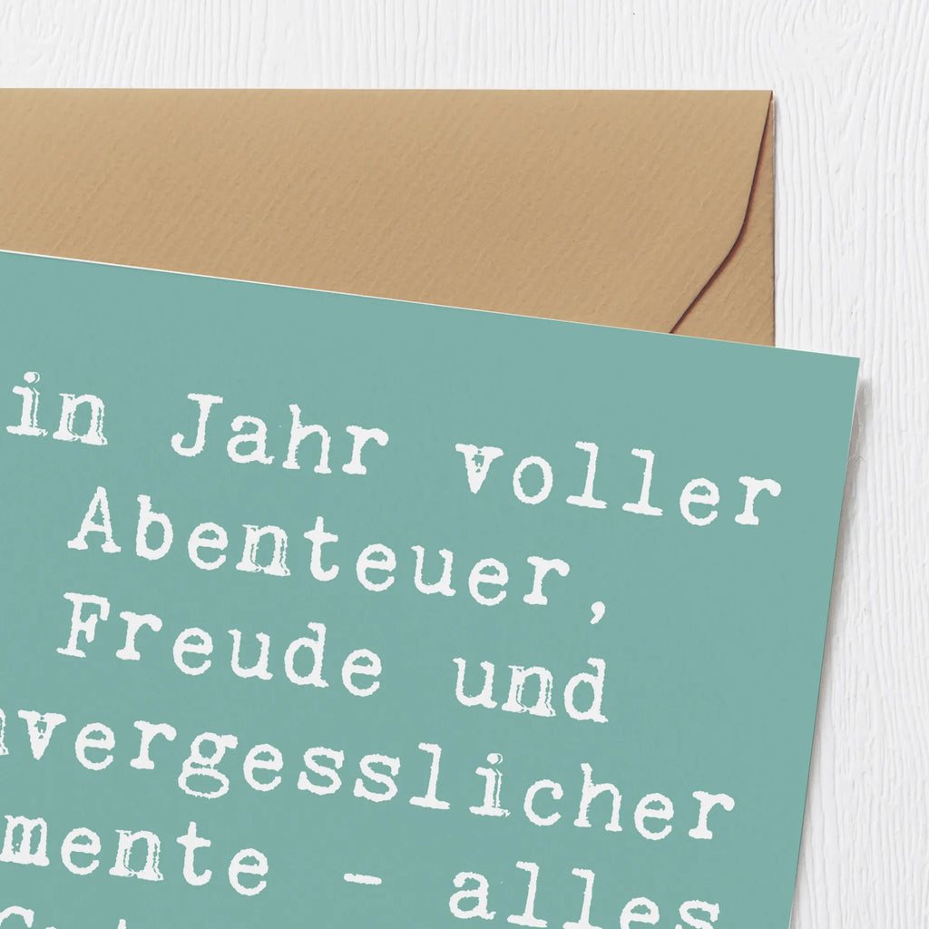 Deluxe Karte Spruch 1. Geburtstag Abenteuer Glückwunschkarte, Geburtstagskarte, Karte, Grußkarte, Hochzeitskarte, Klappkarte, Hochwertige Klappkarte, Hochwertige Grußkarte, Einladungskarte, Geburtstag, Geburtstagsgeschenk, Geschenk