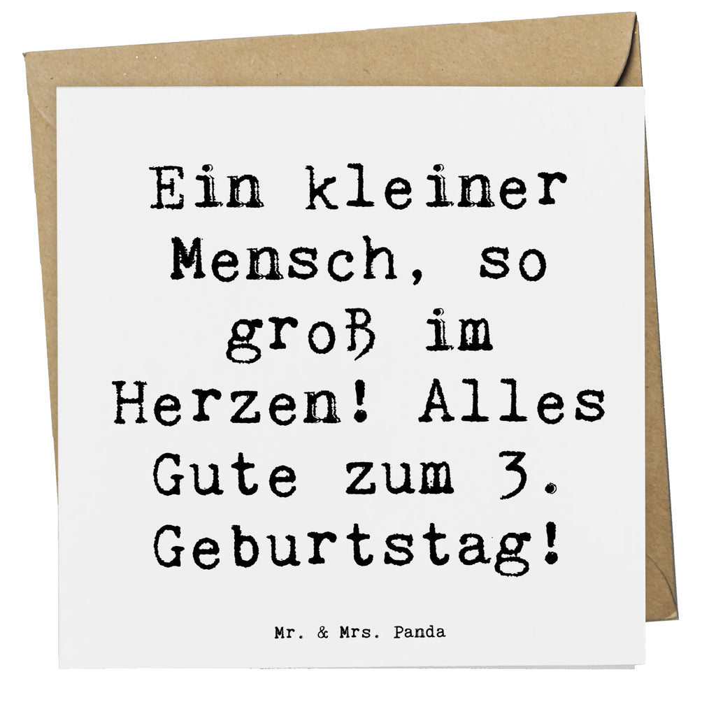 Deluxe Card Saying Ein kleiner Mensch, so groß im Herzen! Alles Gute zum 3. Geburtstag! Geburtstagskarte, Grußkarte, Klappkarte, Einladungskarte, Hochwertige Grußkarte, Glückwunschkarte, Karte, Hochwertige Klappkarte, Hochzeitskarte, Geburtstag, Geburtstagsgeschenk, Geschenk