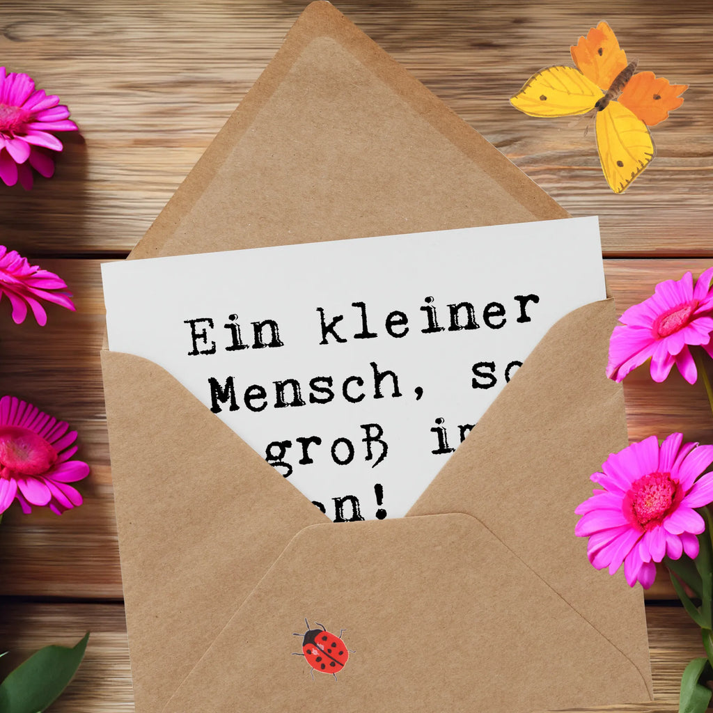 Deluxe Card Saying Ein kleiner Mensch, so groß im Herzen! Alles Gute zum 3. Geburtstag! Geburtstagskarte, Grußkarte, Klappkarte, Einladungskarte, Hochwertige Grußkarte, Glückwunschkarte, Karte, Hochwertige Klappkarte, Hochzeitskarte, Geburtstag, Geburtstagsgeschenk, Geschenk