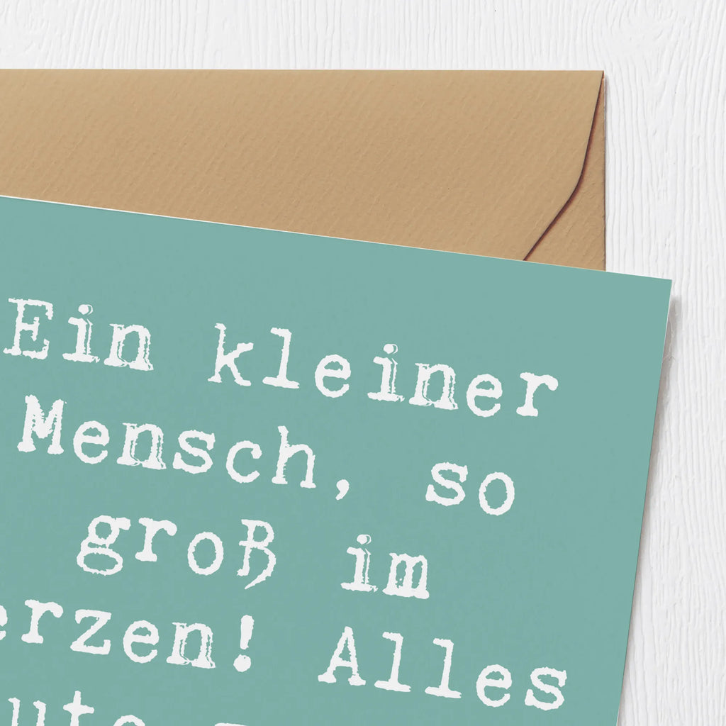Deluxe Card Saying Ein kleiner Mensch, so groß im Herzen! Alles Gute zum 3. Geburtstag! Geburtstagskarte, Grußkarte, Klappkarte, Einladungskarte, Hochwertige Grußkarte, Glückwunschkarte, Karte, Hochwertige Klappkarte, Hochzeitskarte, Geburtstag, Geburtstagsgeschenk, Geschenk