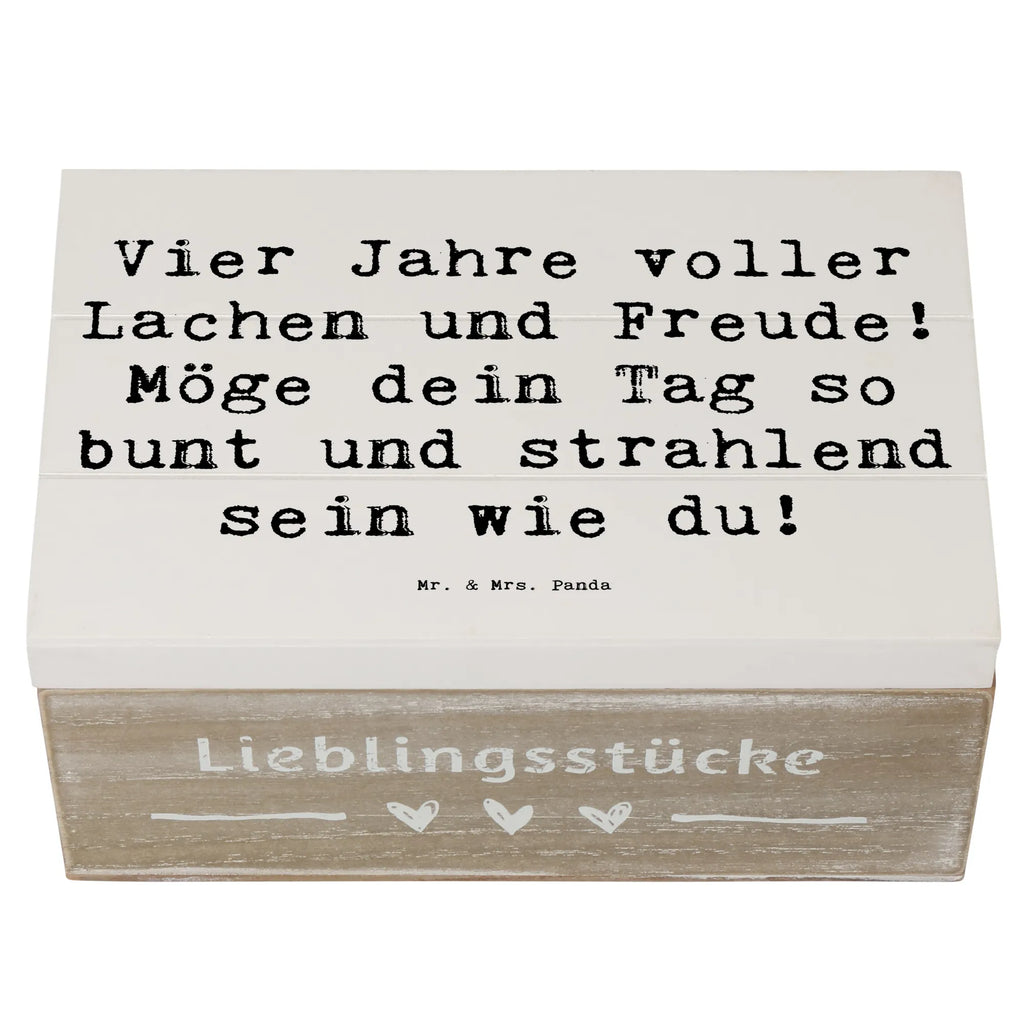 Holzkiste Spruch 4. Geburtstag Freude Dekokiste, Kiste, Truhe, Schatzkiste, Schatulle, XXL, Erinnerungsbox, Holzkiste, Aufbewahrungsbox, Geschenkdose, Geschenkbox, Erinnerungskiste, Geburtstag, Geburtstagsgeschenk, Geschenk
