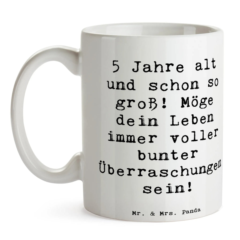 Tasse Spruch 5. Geburtstag Bürotasse, Tasse, Teetasse, Tasse mit Zitaten, Kaffeetasse, Tasse mit Motiven, Geschenktasse, Porzellantasse, Keramiktasse, Geburtstag, Geburtstagsgeschenk, Geschenk