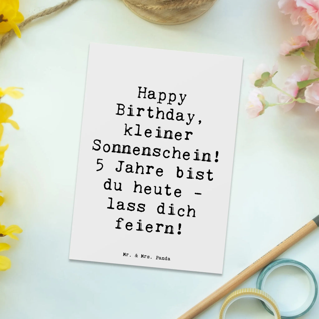 Postcard Saying Happy Birthday, kleiner Sonnenschein! 5 Jahre bist du heute - lass dich feiern! Geburtstagskarte, Geschenkkarte, Ansichtskarte, Einladung, Grußkarte, Einladungskarte, Dankeskarte, Karte, Einladungskarten Geburtstag, Ansichtskarten, Einladung Geburtstag, Postkarte, Geburtstag, Geburtstagsgeschenk, Geschenk