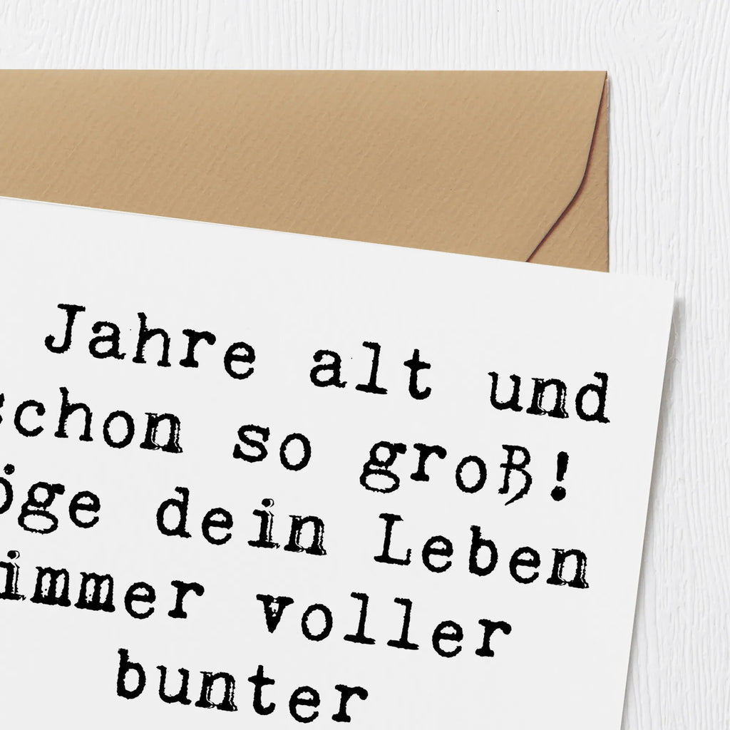 Deluxe Card Saying 5 Jahre alt und schon so groß! Möge dein Leben immer voller bunter Überraschungen sein! Grußkarte, Einladungskarte, Karte, Hochzeitskarte, Hochwertige Grußkarte, Hochwertige Klappkarte, Geburtstagskarte, Glückwunschkarte, Klappkarte, Geburtstag, Geburtstagsgeschenk, Geschenk