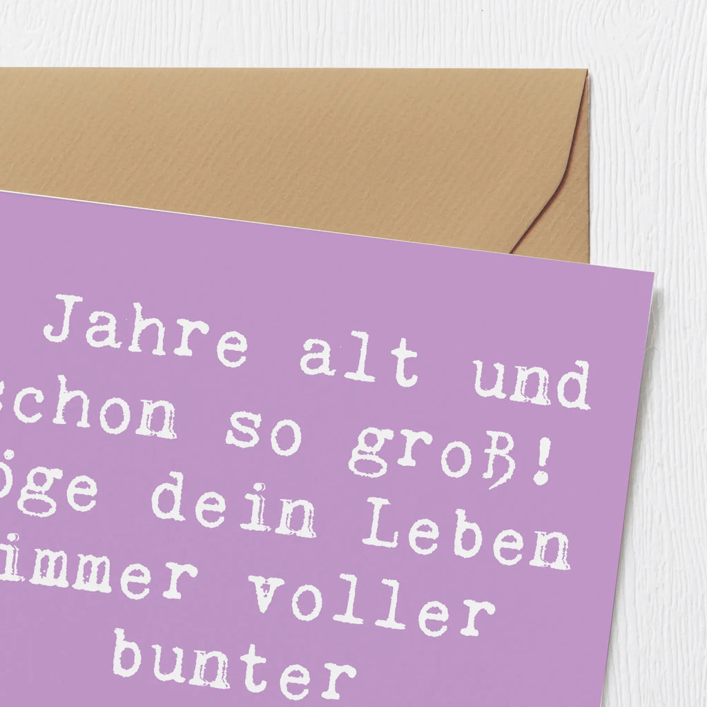 Deluxe Card Saying 5 Jahre alt und schon so groß! Möge dein Leben immer voller bunter Überraschungen sein! Grußkarte, Einladungskarte, Karte, Hochzeitskarte, Hochwertige Grußkarte, Hochwertige Klappkarte, Geburtstagskarte, Glückwunschkarte, Klappkarte, Geburtstag, Geburtstagsgeschenk, Geschenk