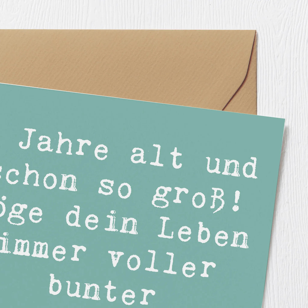 Deluxe Card Saying 5 Jahre alt und schon so groß! Möge dein Leben immer voller bunter Überraschungen sein! Grußkarte, Einladungskarte, Karte, Hochzeitskarte, Hochwertige Grußkarte, Hochwertige Klappkarte, Geburtstagskarte, Glückwunschkarte, Klappkarte, Geburtstag, Geburtstagsgeschenk, Geschenk