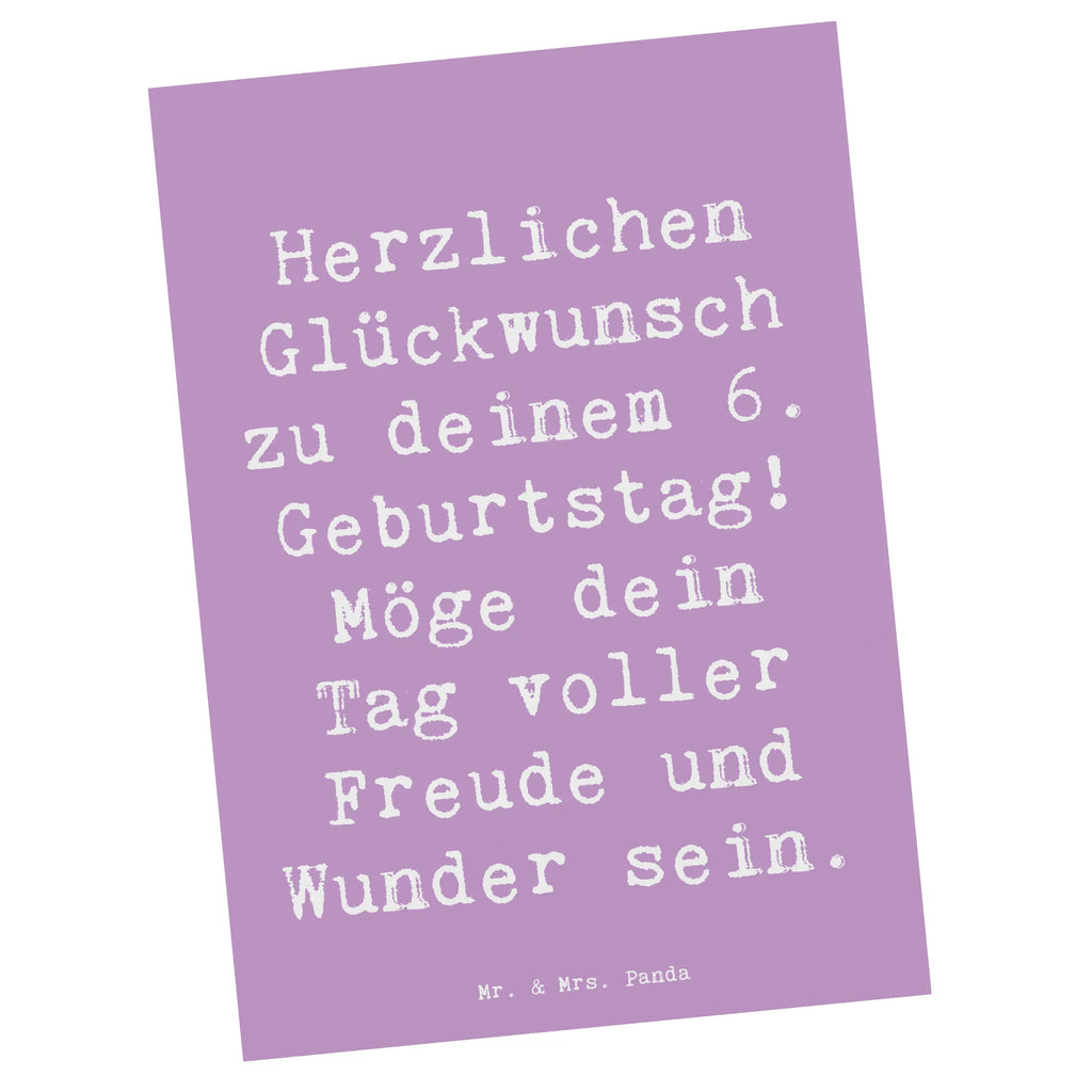 Postcard Saying Herzlichen Glückwunsch zu deinem 6. Geburtstag! Möge dein Tag voller Freude und Wunder sein. Ansichtskarten, Karte, Grußkarte, Einladung Geburtstag, Einladungskarte, Dankeskarte, Einladung, Geschenkkarte, Postkarte, Einladungskarten Geburtstag, Geburtstagskarte, Ansichtskarte, Geburtstag, Geburtstagsgeschenk, Geschenk