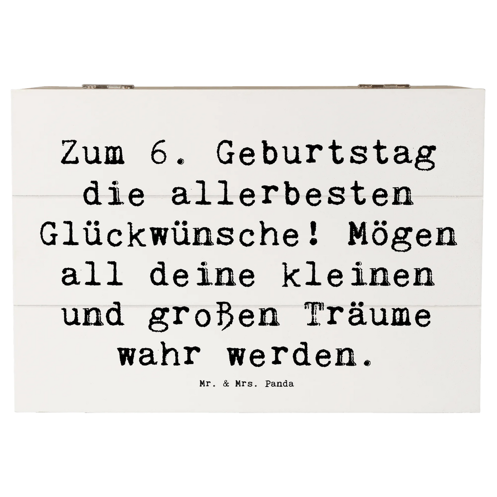 Holzkiste Spruch 6. Geburtstag Glückwünsche Dekokiste, Aufbewahrungsbox, Schatzkiste, Schatulle, Geschenkdose, Holzkiste, Truhe, Kiste, XXL, Erinnerungsbox, Geschenkbox, Erinnerungskiste, Geburtstag, Geburtstagsgeschenk, Geschenk