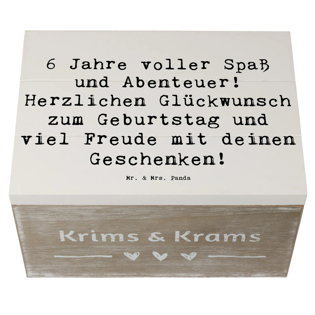 Holzkiste Spruch 6. Geburtstag Freude Truhe, Erinnerungskiste, XXL, Geschenkdose, Dekokiste, Holzkiste, Geschenkbox, Aufbewahrungsbox, Kiste, Schatzkiste, Schatulle, Erinnerungsbox, Geburtstag, Geburtstagsgeschenk, Geschenk